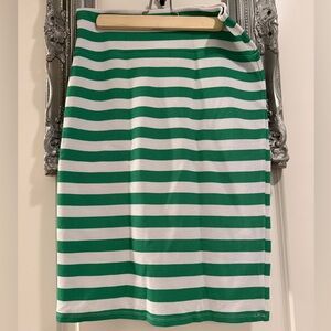 LuLaRoe Cassie Medium Green & White Striped Skirt